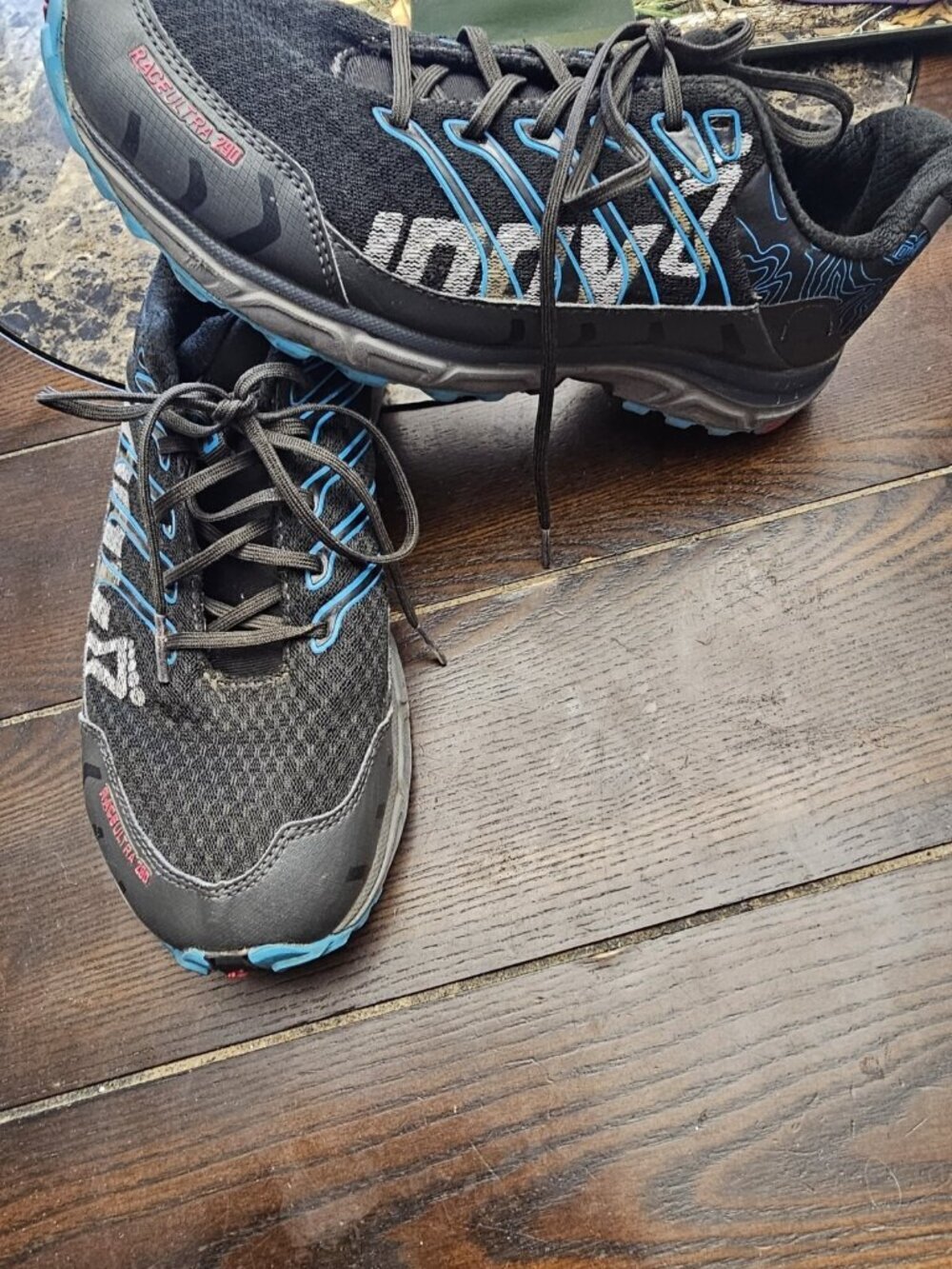 Inov-8 Race Ultra 290 Black Blue Sneakers Shoes Women's Size 9.5 Men's 8